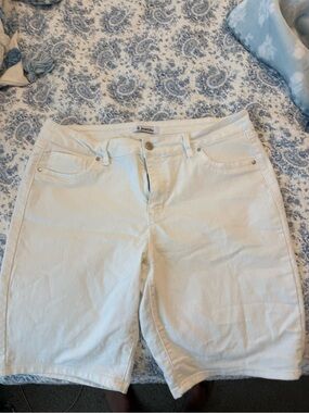 d. jeans White Denim Bermuda Shorts